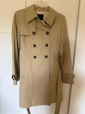 J. Crew Tan Double-Breasted Trench Coat size 2